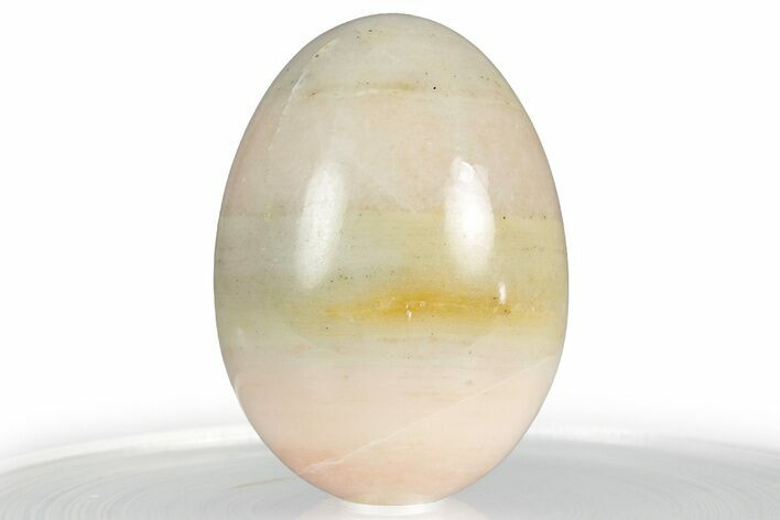 Polished Pink Harquahala Marble Egg - Arizona #356440